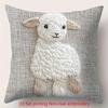 Soft 2D Printed Cushions with Sheep Rabbit Patterns Polyester pillowcase,sofa decorative cushion cov Headboard Pillow