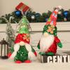 Christmas Gingerbread Man Faceless Doll Ornament Sequined Hat Rudolph Doll Christmas Window Ornament