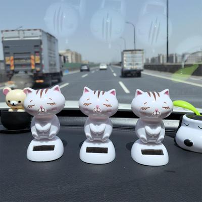 Auto-Armaturenbrett-Dekorationen Solare tanzende Katze Auto-Armaturenbrett-Schmuck Cartoon-Innenraum-Dekor für Pickups Fahrerschreibtisch Auto-Zuhause