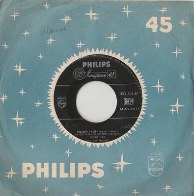 7inch Record DORIS DAY  Pillow Talk  322508BF Philips Italy Pop Used