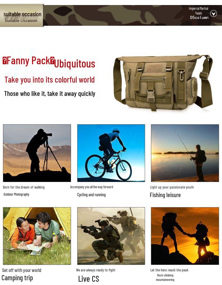 Men's 14-Inch Camouflage Laptop Bag, Casual Large Capacity Single Shoulder Crossbody Backpack