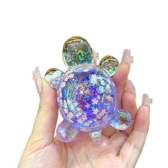 Turtle Ornament Lightweight Glow in Dark Shiny Turtle Figurine 30 Minutes After Light Exposure Glowing Statue Keychains Home Decor