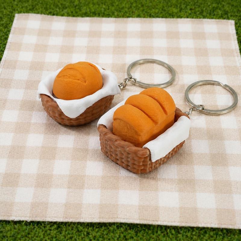 Food Shaped Fidget Clicker Keychain 3D Printed Cake Chocolate Pendant Lightweight Decompression Toy for All Age Use