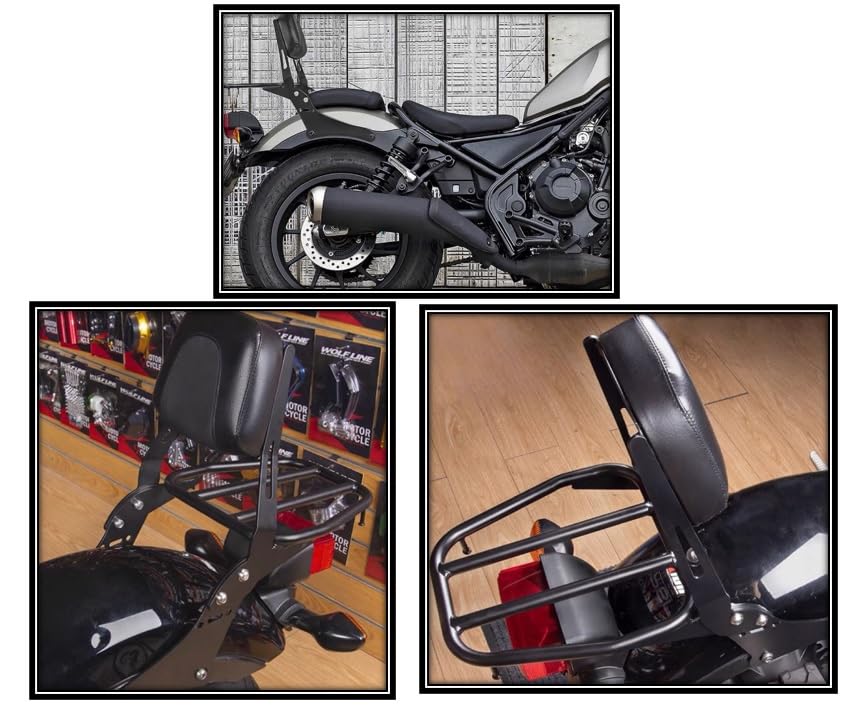 Proiectat special pentru Honda Rebel Honda CMX300 CMX500 Sissy bar spătar portbagaj spate cu suport pentru bagaje spătar piese personalizate negru aftermarket