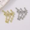 5pcs Alloy Crystal Coral Charms Pendants for Necklace Earrings Bracelet DIY Handmade Jewelry Making Accessories