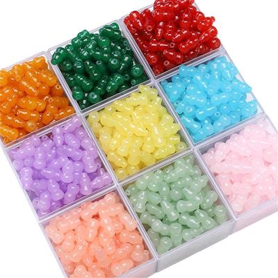8x14mm Glass Imitation Jade Small Gourd Beads for Handmade Bracelets - Ancient Style Jewelry Accessories