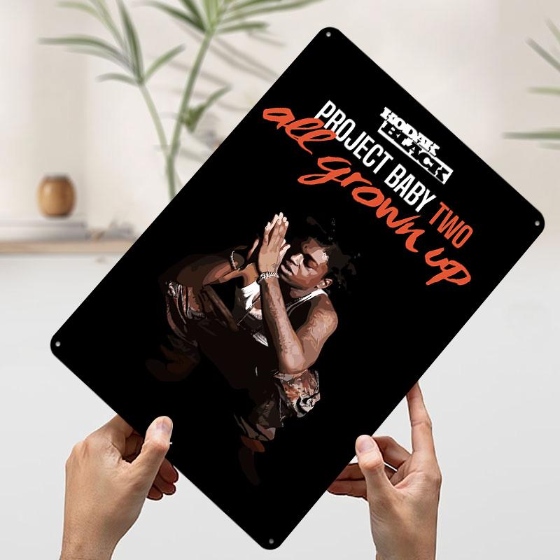 Kodak Black Project Baby Two Album Printed Poster Customized Wall Art Retro Vintage Metal Tin Signs for Setup Decorations Decor 7.9x11.8In(20x30cm)