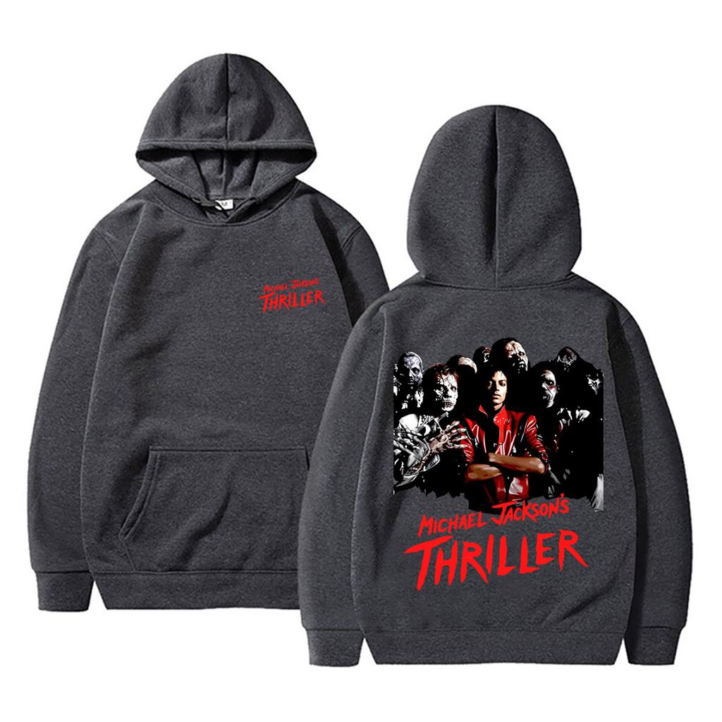 Classic Autumn-Winter Michajackson Men'S & Women'S Universal Gothic Style Rock Horror Hoodie For Streetwear Extra Large Size