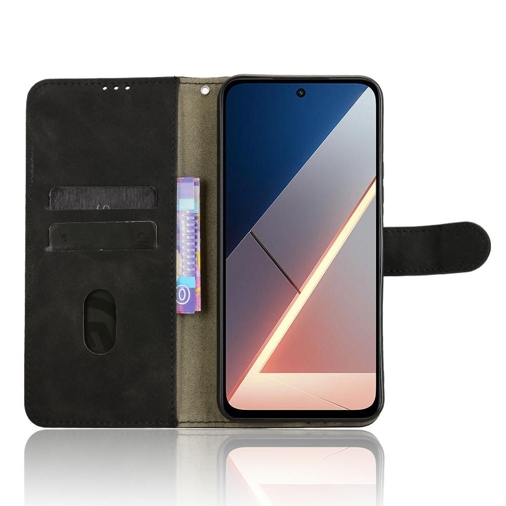 For Xiaomi Poco M7 4G (EU) (171mm) Leather Case Skin Feel Anti Drop Wallet Flip Phone Cover