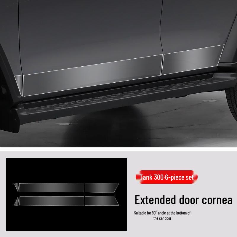 Tank 300 Door Corner TPU Protection Film - Transparent, Anti-Scratch, Custom Fit for Triangle Area