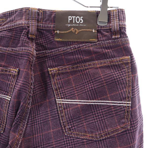 PT05 Glen Check Cropped Pants W28 Pink Button Fly Men's Used