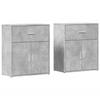 VidaXL Buffets 2 Pcs Concrete Grey 60x31x70 Cm Engineered Wood, Storage Cabinet, Entryway Furniture, Accent Furniture, 3276549