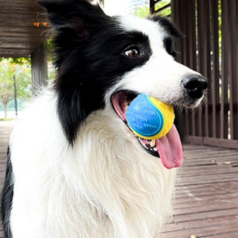 Dog Play Toy Rubber Glow Ball Indestructible Pet Supplie Train Tooth Chew Large Safe Small Dog Squeak Touch Water Toys Resistant