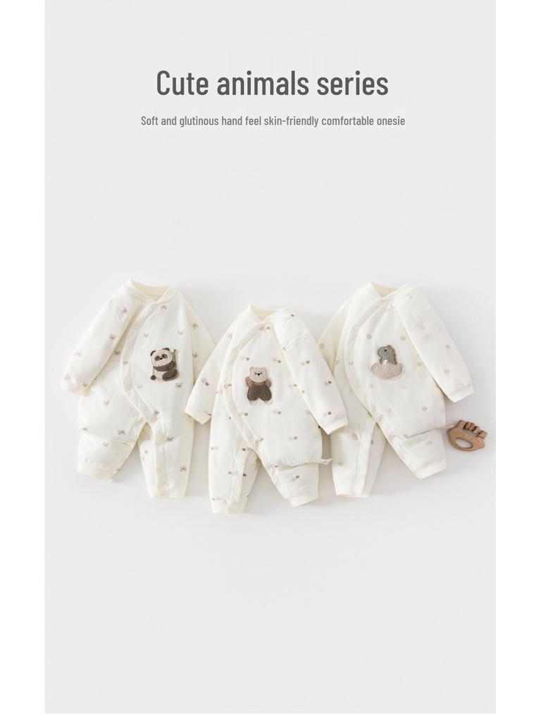 Neugeborenen-Strampler aus reiner Baumwolle - Atmungsaktiver Baby-Overall für Frühling & Herbst mit Schmetterlings-Design