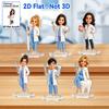 2D Flat Dentist Dental Tools Acrylic Desktop Figurine,Oral Care Decor Gift For Dentist Dental Hygienist Friend,For Office Clinic Graduation Decoration
