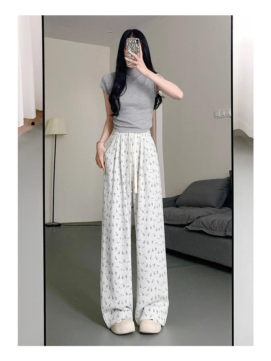 

Женские спортивные штаны Petite Floral White Лето 2025 - Повседневные, Широкие, Американский Свободный Крой, Размер 145XS 2XL (Recommended 131-150 lbs)