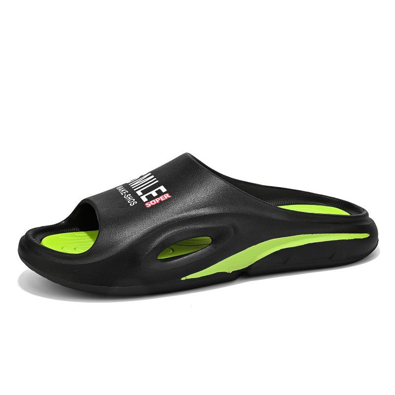 

One-word slippers men s 2025 summer new outer wear thick-soled men s outdoor home stepping on shit soft-bottomed sports sandals 39