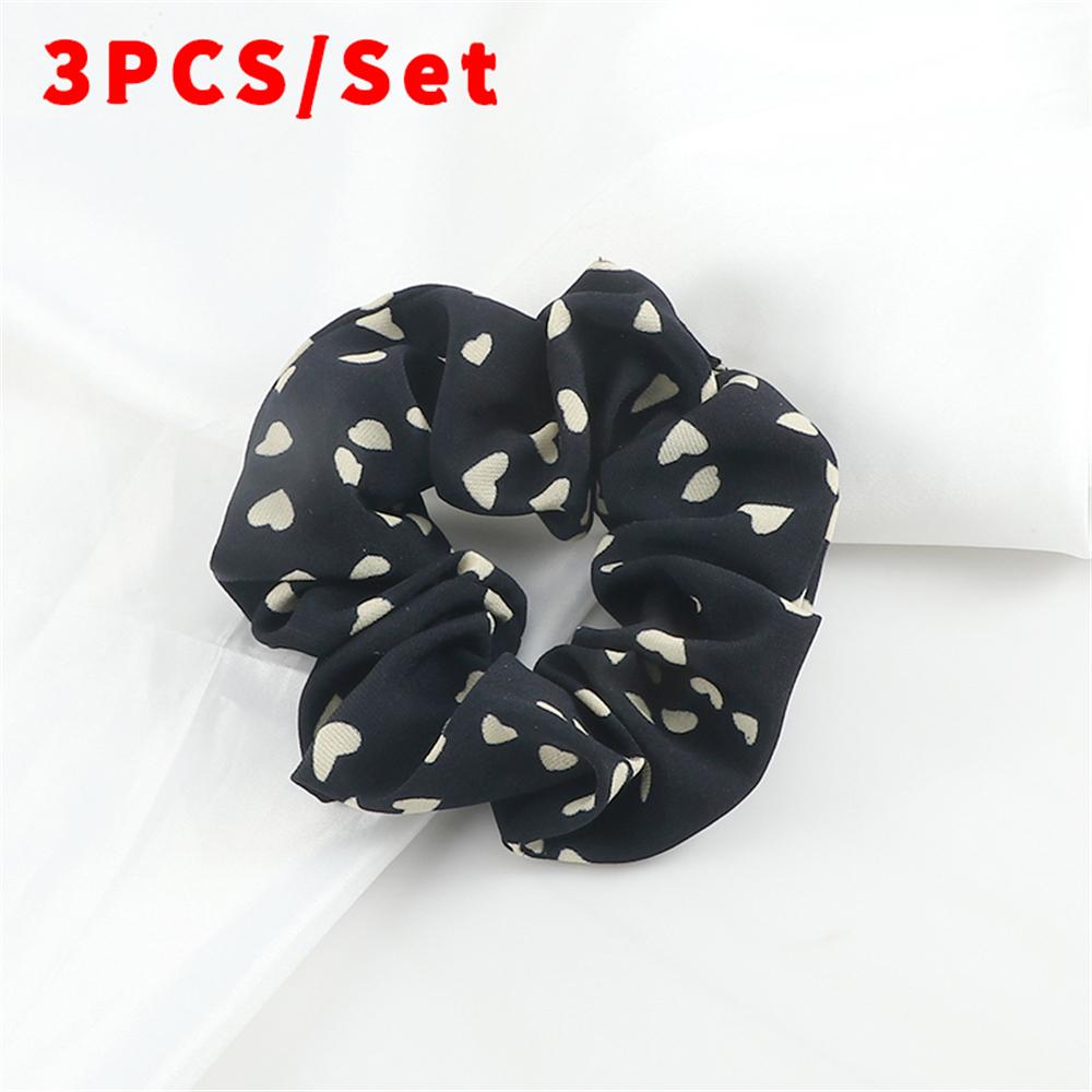3PCS/Set Fashion Women Girls Hair Bands Elastic Large Heart Decoration Headband Hair Accessories Ponytail Holder Gifts
