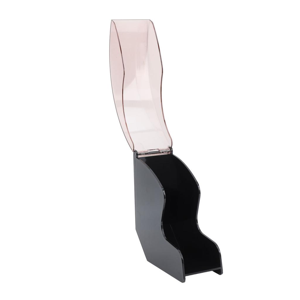 Fächerförmige Aufbewahrungsbox mit staubdichtem Deckel, kompakter Acryl-Filterpapierhalter, Behälter für Kaffeepapier