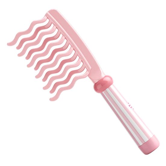 Curly Hair Wide Tooth Comb Curls Detangling Comb with Double Row Wavy Tooth Anti-static Home Salon Wavy Thick Long Hair Styling Comb розовый