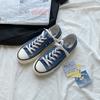 Canvas shoes student women's shoes navy blue casual shoes 18