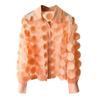 French Court-Inspired 3D Floral Chiffon Blouse with Hollow Lantern Sleeves