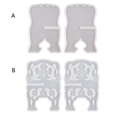 Folding Book Stand Silicone Mold Vintage Quran Intricate Carved Muslim Prayer Book Organizer Bookshelf for Home/Office