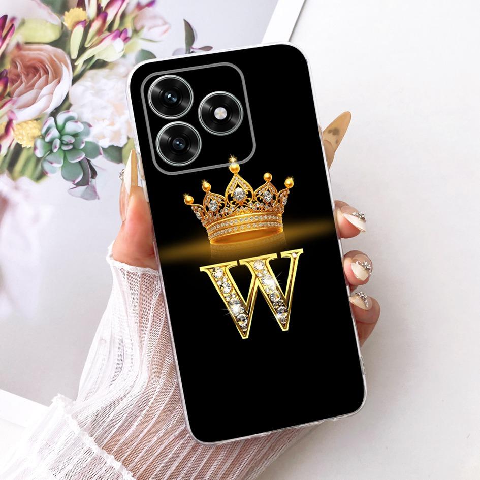 For Honor X5c Case Luxury Crown Letters Soft Slim Silicone Phone Cover For Honor X5 X5c Plus Fundas NLA-LX1 HonorX5c Plus Bumper