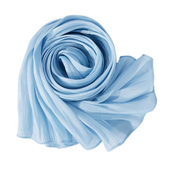 Women Turban Large Size Long Scarf Satin Crepe Fabric Breathable Soft Sheen Headscarf Vacation Photography Sun Protection Shawl