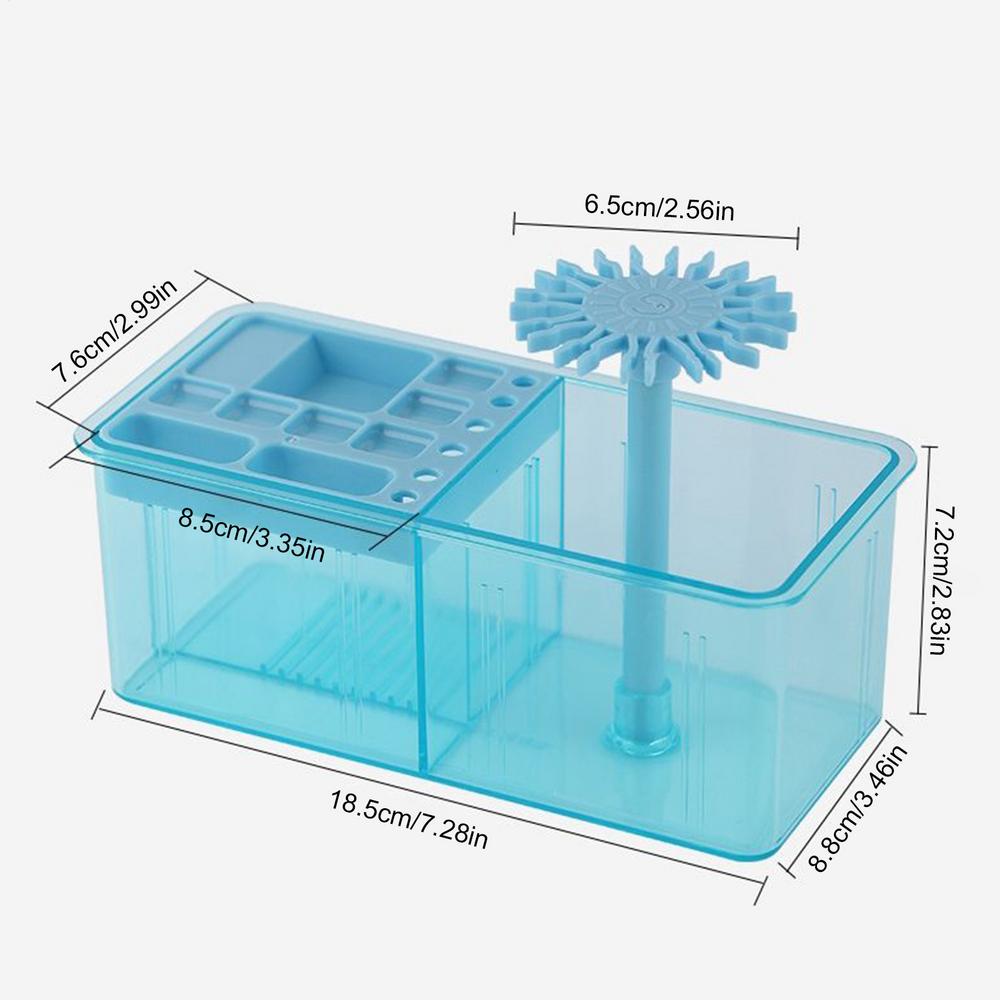 

Paint Brush Holder Multifunctional Paintbrush Cleaning Rack Acrylic Paint Brush Cleaning Cup for Professionals Artists Students синий