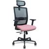 Office Chair - PIQUERAS Y CRESPO - Haches - Height Adjustable - Pink - Comfortable and Contemporary Design