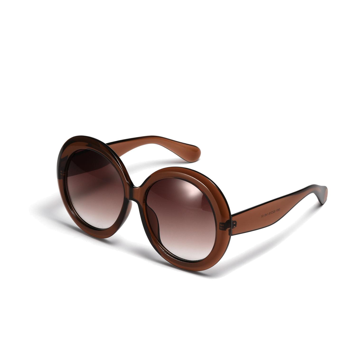 Glasses Large Frame Round Retro Sunglasses Female Face Covering Sunglasses Male