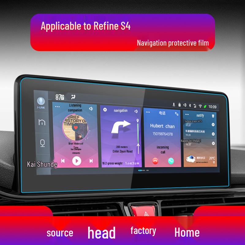Tempered Film for 25 JAC Refine iEV7S Models: S4 Console, E3 Instrument, 6E Screen, 6S Interior