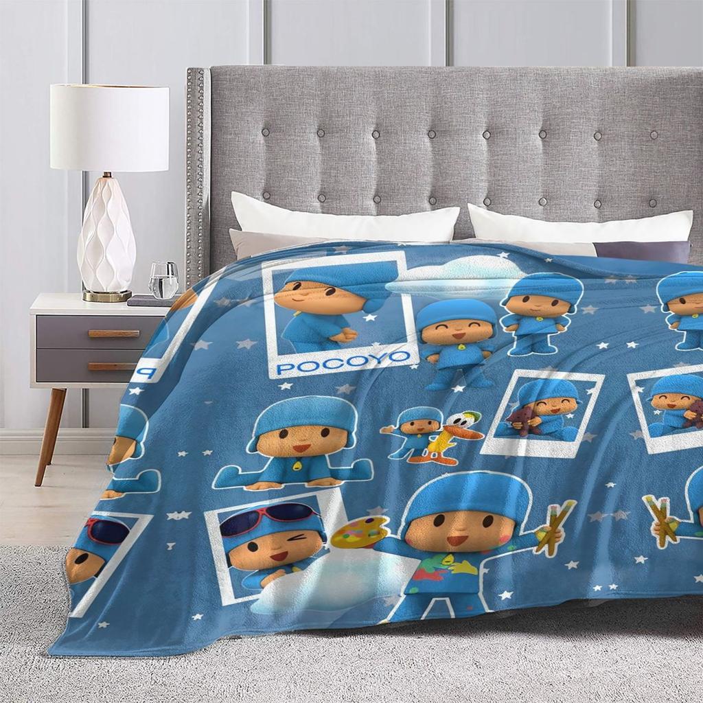P-POCOYO Elly Pato Fred Lula Sleepy Bird (2) Blanket Quality Warm Soft Throw Blanket Spring Picnic Bedroom Novelty Bedspread