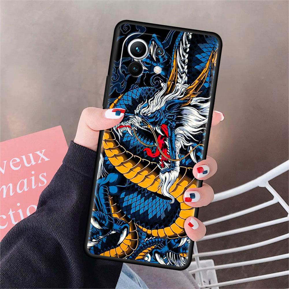 Cool Animal Dragon Funda Case For Xiaomi Mi 11 Lite 5G NE 11T Pro 10T 9T Note 10 12 12X 12S Ultra Soft Silicone Capa Phone Cover