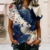 Womens Plus Size Collared Short Sleeve Shirt Colorful Rainbow Heart Print Button Front Casual Summer Top