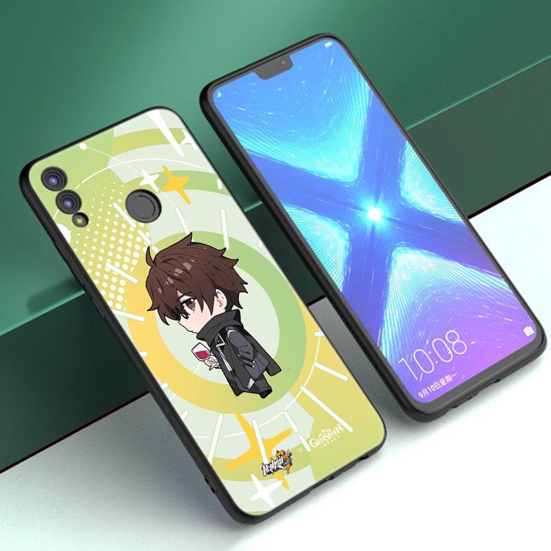 Cute Genshin Impact Case For Huawei Honor 10X Lite 7A 7S 8A 8S 8C 8X 9A 9C 10i 20i 30i 20S 20E 9X Pro 10 8 Lite Black Soft Cover