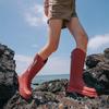 Damen Hohe Rutschfeste Gummistiefel - Wasserdichte Gummischuhe für Alle Jahreszeiten