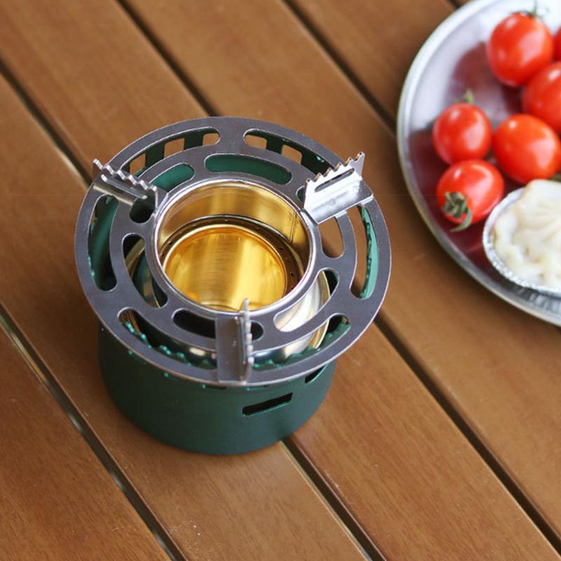 Outdoor Alcohol Stove Portable Mini Barbecue Stainless Steel High Temperature Alcohol Stove Accessories Camp Cooking Supplies