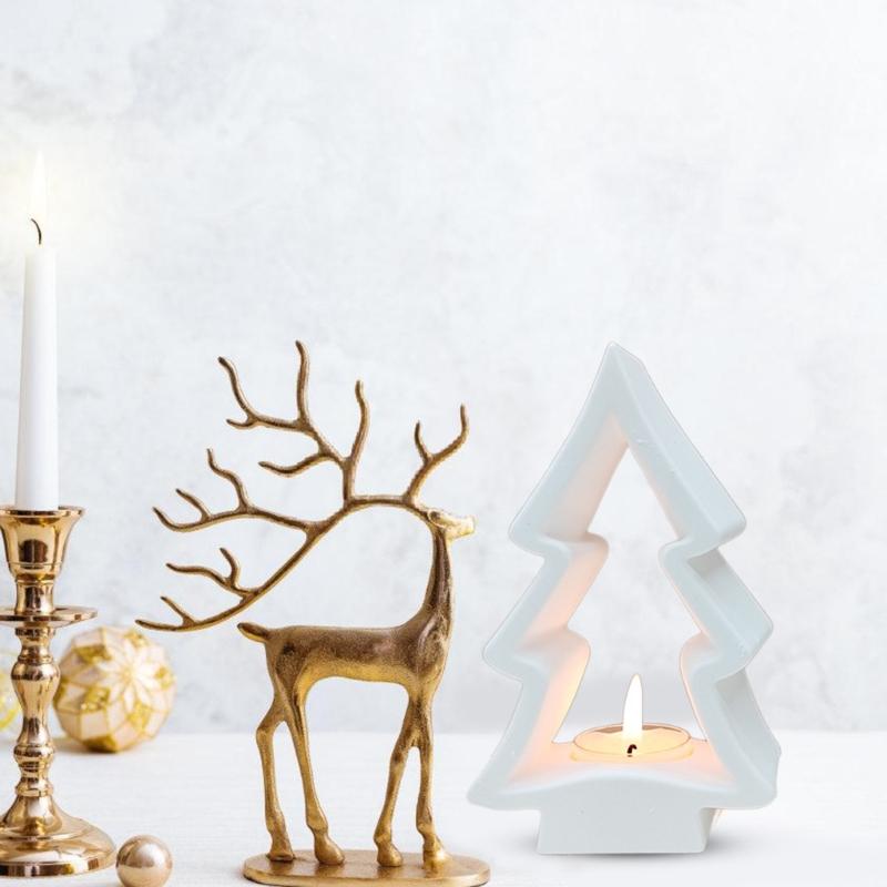 Christmas Tree Candle Holder Silicone Molds Epoxy Resin Molds Soap Molds Candlestick Molds for Candle Holder Making