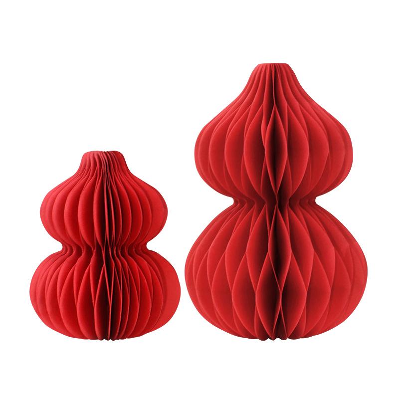 Chinese Red Gourd Paper Decorations for New Year and Spring Festival