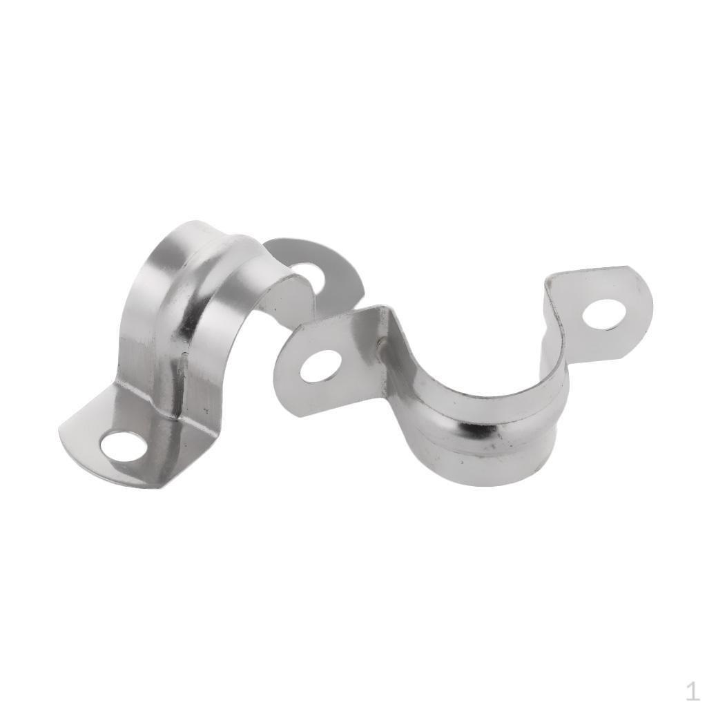 U Pipe Strap Bracket Clamps Tube Conduit Hangers Clips, Pack of 2PCS