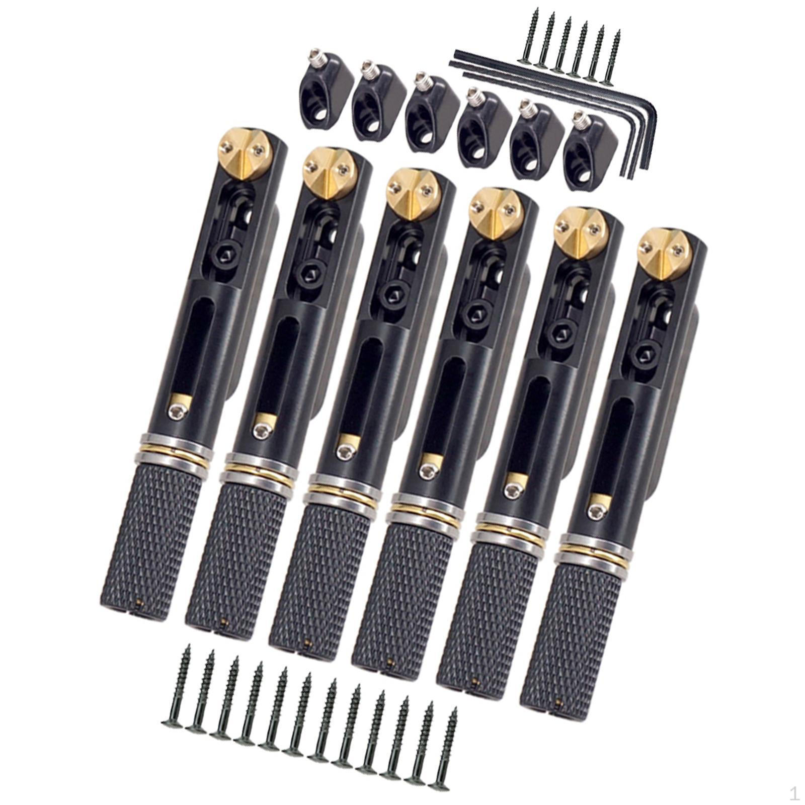 

Комплект для 6-струнной гитары с гайкой и ключом, сменный инструмент для модернизации электрогитары Black