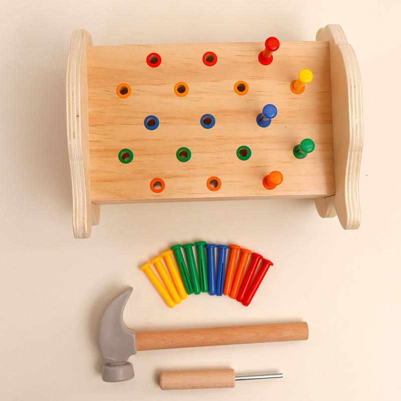 

Деревянный пятицветный ёжик-шар стол: Развивающая игрушка для раннего развития, для координации рук и глаз и тренировки решения головоломок.