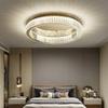 Round Crystal Led Ceiling Lamp For Bedroom Living Room Foyer Dining Room Modern Luxury Stainless Steel Crystal Ceiling Light
