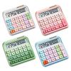12 Digit Calculator With Flexible Key Panel Solar Auto Charging 15° Inclined Screen Long-lasting Plastic Ideal For Accounting Office Tasks
