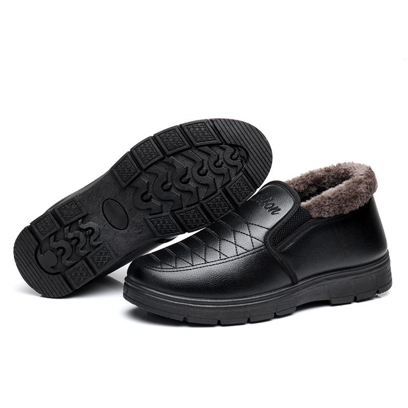 Men Winter Ankle Snow Boots Warm Plush Sneakers Sports  Outside Casual Comfort Warm Velvet Shoes for Men Fur Boots