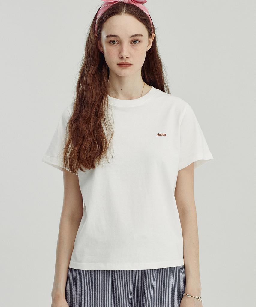BETWEEN A AND B Eeeaa Essential Short Sleeve T-Shirt [White]
