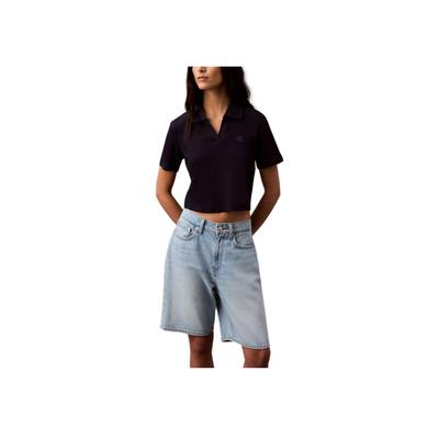 Soft Breathable Comfortable Short Sleeve Polo Shirt Women Tops Blue 47AB206-501