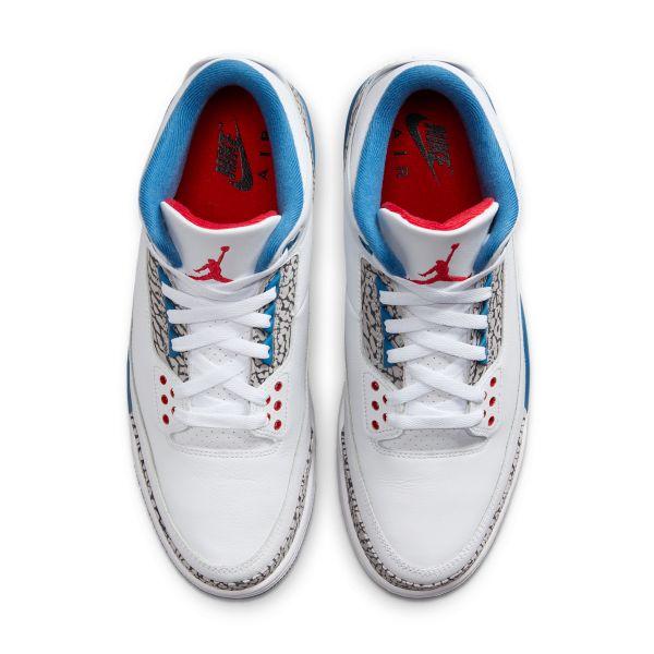 Air Jordan 3 True Blue 2026 Unisex Trampki Biały True-Blue-Fire-Red IF4396-104